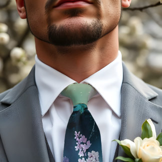 Corbata Resumen Primavera Lilac Flor Bosque Nocturno Natur