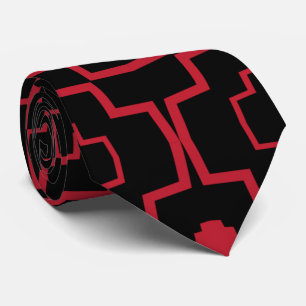 Corbata Resumen rojo y negro