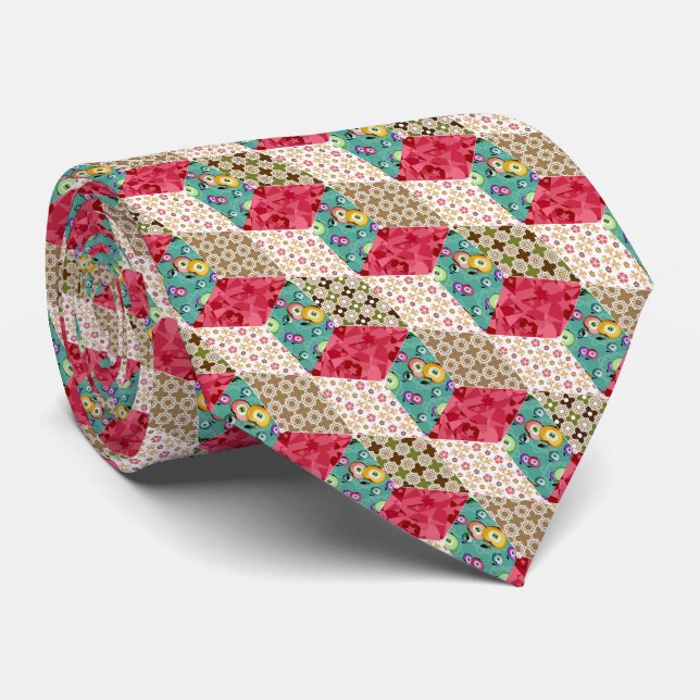 Corbata Reto de tejido de tejido de tejidos de mosaico abs (Enrollado)