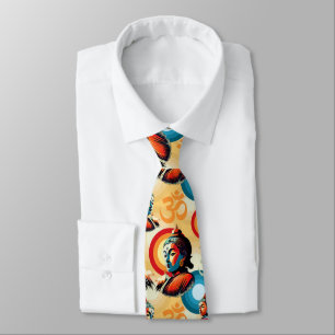 Corbata Retrato de arte pop de Buddha Lord Retro
