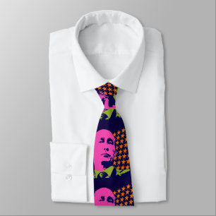 Corbata Retrato de arte pop rosado de Putin