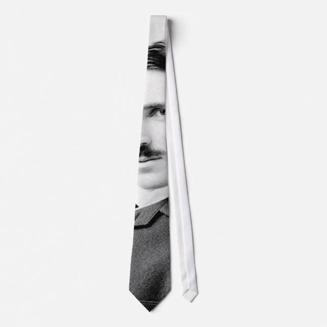 Corbata Retrato de Nikola Tesla (Anverso)