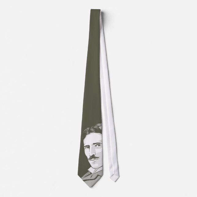 Corbata Retrato de Nikola Tesla (Anverso)