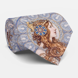 Corbata Retrato de Reina Art Nouveau