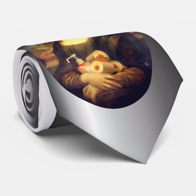 Corbata Retrato de virus Corona (Enrollado)