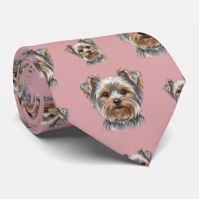Corbata Retrato de Yorkshire Terrier (Enrollado)