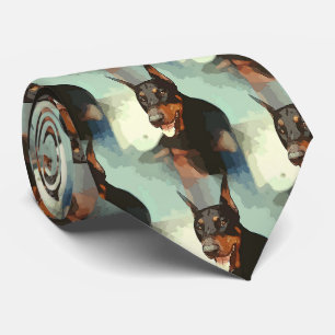 Corbata Retrato del Pinscher del Doberman