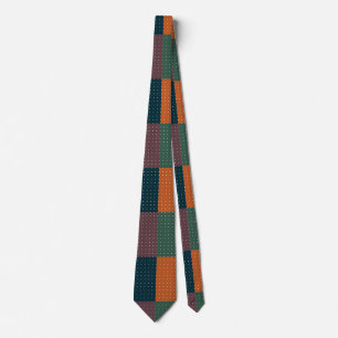 Corbata Retro Color-Block Lunares 