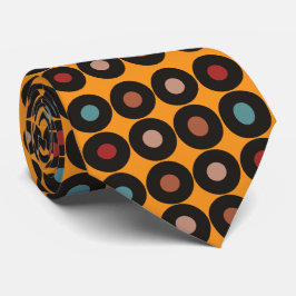 Corbata Retro Colorful Vinyl Record Music