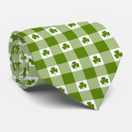Corbata Retro de Cuello de Cuadros Verde Aguacate