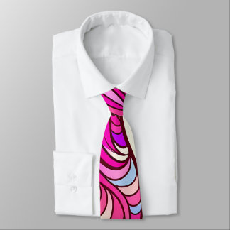 Corbata Retro de remolino rosa de la cultura pop de los añ