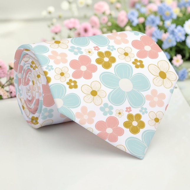 Corbata Retro Floral de Primavera (Subido por el creador)