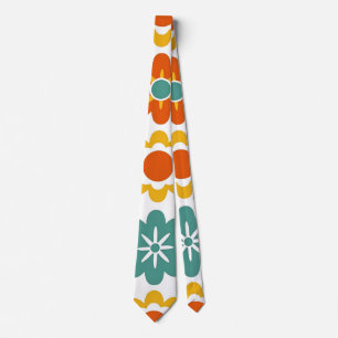 Corbata Retro Geométrico Floral Poder Boho 70s