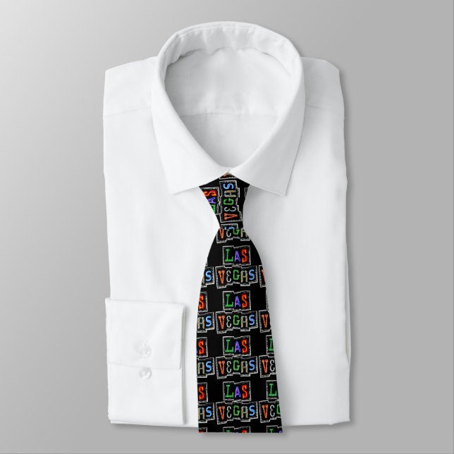 Corbata Retro Las Vegas Neón (Atado)