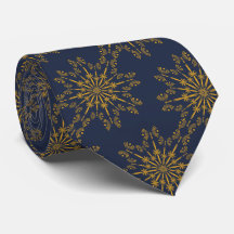Retro Mandala Midnight Neck Tie