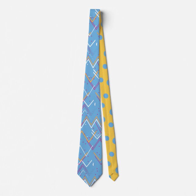 Corbata Retro Memphis Zig-Zag Secret Storybook de  (Anverso)