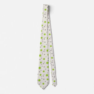 Corbata Retro Mid Mod Starburst Sky Chartreuse