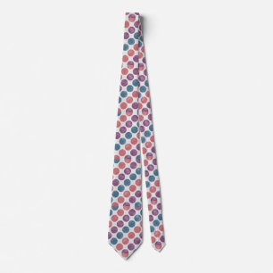 Corbata Retro Pastel Polka Dot Pattern