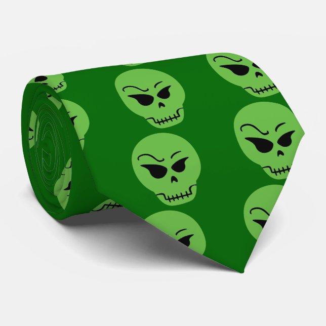 Corbata Retro Personalizado Skull (Enrollado)