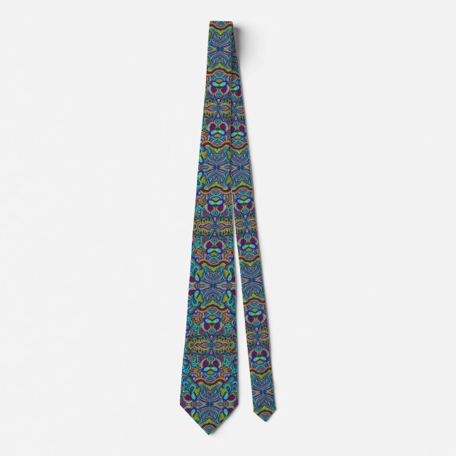 Corbata Retro Psicodélico (Anverso)