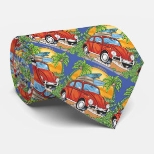 Corbata Retro Surfer California Car Guay Tie