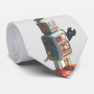 Corbata Retro Toy Robot