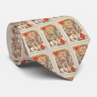 Corbata Rey del vintage del naipe de los corazones (1889)