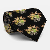 Rhino Mom y Calf Wildlife Frame Nece Tie