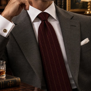 Corbata Rica raya de herencia de espina de arenque Burgund