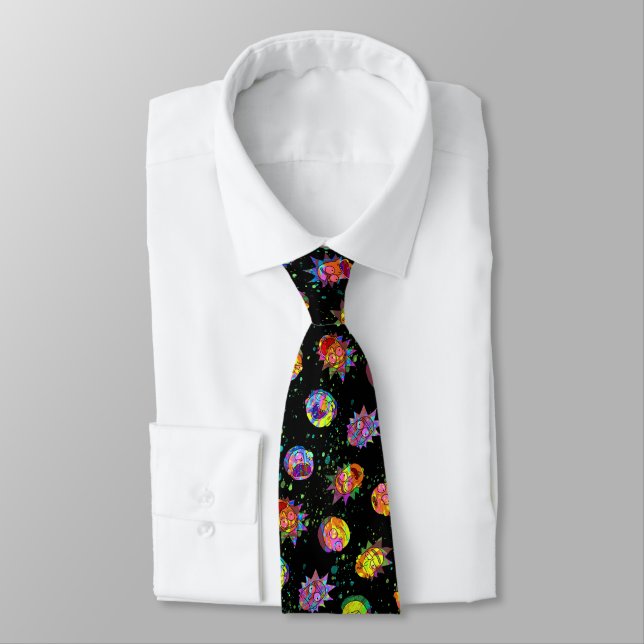 Corbata RICK AND MORTY™ | Patrón De Swirl Psicodélico (Atado)