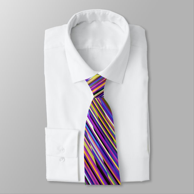 Corbata Ridículo Multicolored Stripes Neck Tie (Atado)