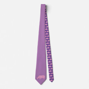 Corbata Rinoceronte hecho de corazones rosas