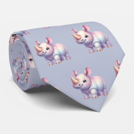 Corbata Rinocerontes Rinocerontes Kawaii moderno aburre be