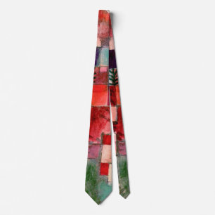 Corbata Ritmos verde rojo y amarillo violeta de Paul Klee