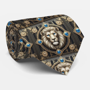 Corbata Roaring Lion Moda Masculina para Hombres