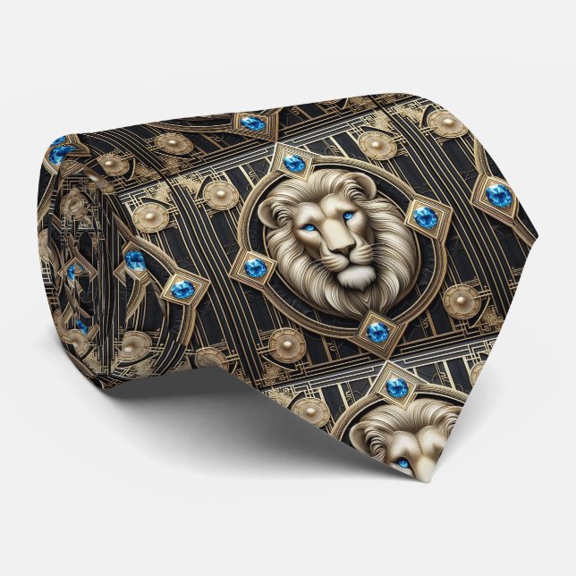 Corbata Roaring Lion | Moda Masculina para Hombres (Enrollado)