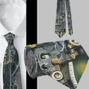 Corbata Robotic Geek Nerdy Technology Machine