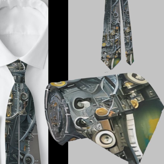 Corbata Robotic Geek Nerdy Technology Machine (Subido por el creador)