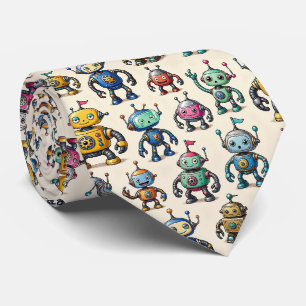 Corbata Robots Coloridos   STEM
