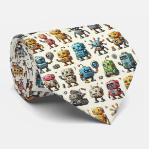 Corbata Robots Coloridos   STEM