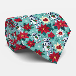 Corbata Robots contra los Navidades retro y verde de la pi