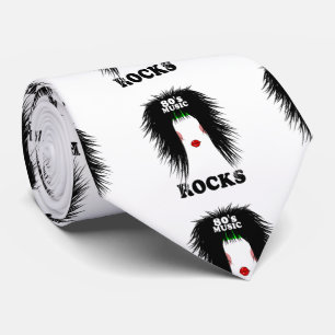 Corbata Rocas musicales Glam metalizado Eighties