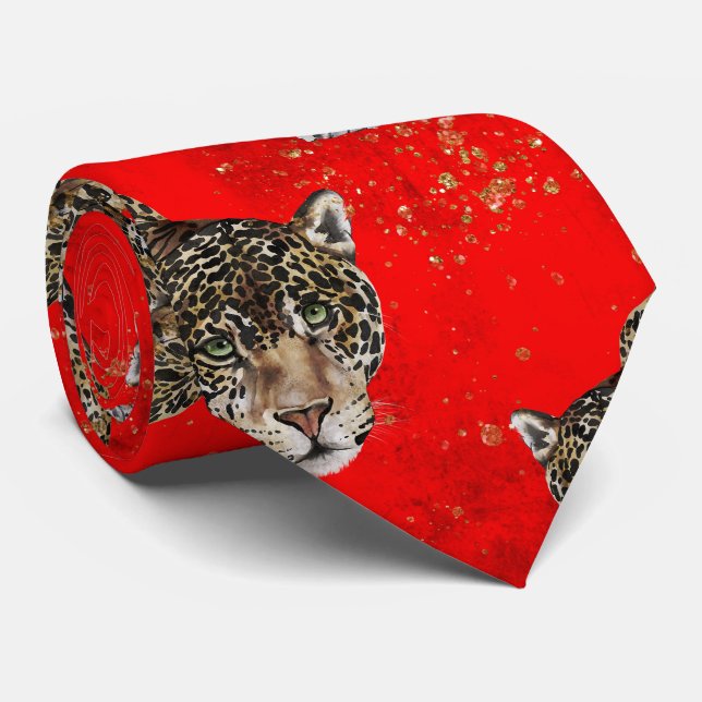 Corbata roja cuello salvaje (Enrollado)