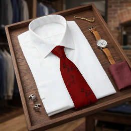 Corbata Roja de Schnauzer Miniatura