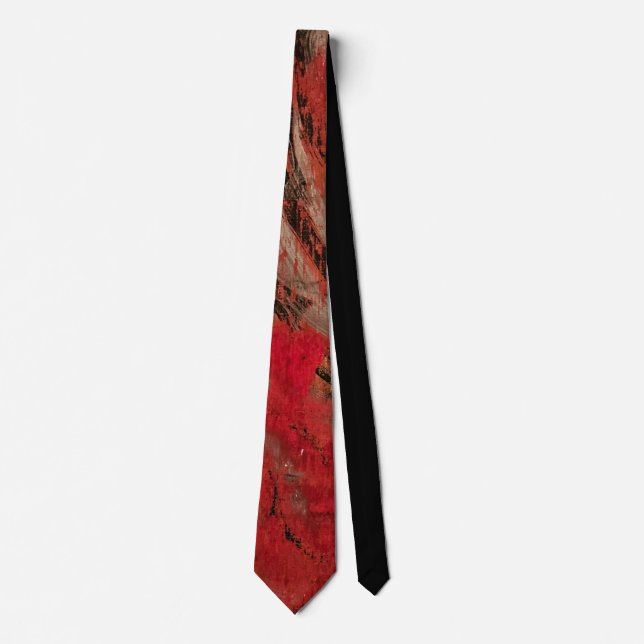 Corbata Rojo Carmesí, Un Abstracto de Impresión en Gel (Anverso)