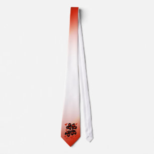 Corbata Rojo en los corazones negros
