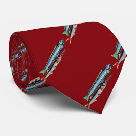 Corbata Rojo flaco de dos pescados