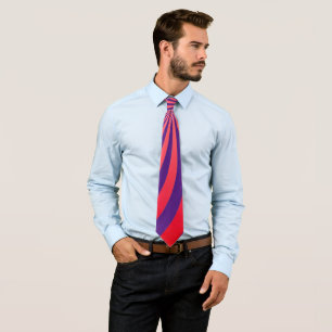 Corbata Rojo Franja Púrpura Real 