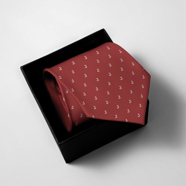 Corbata Rojo monogramado (Subido por el creador)