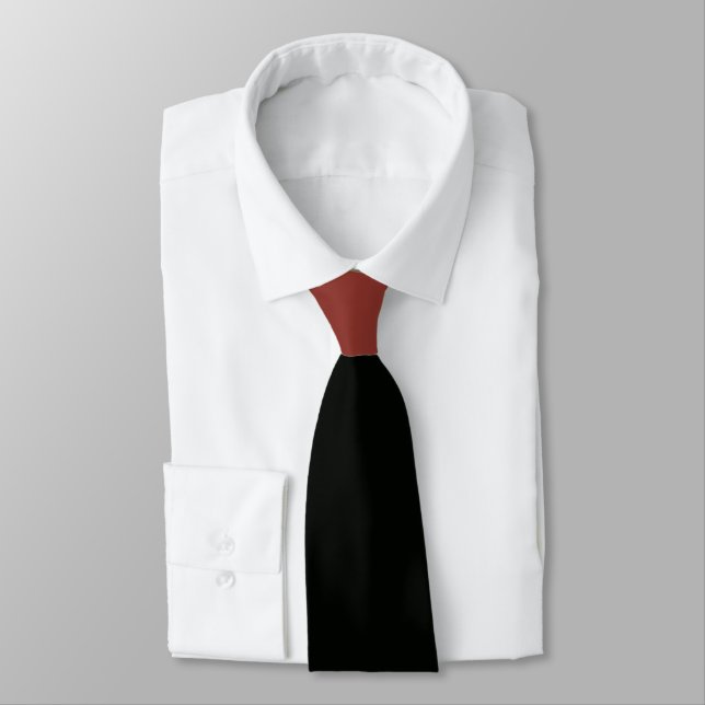Corbata rojo-negro -zweifarbig de dos tonos - rot-schwarz (Atado)